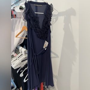 Navy Zara Wrap Dress